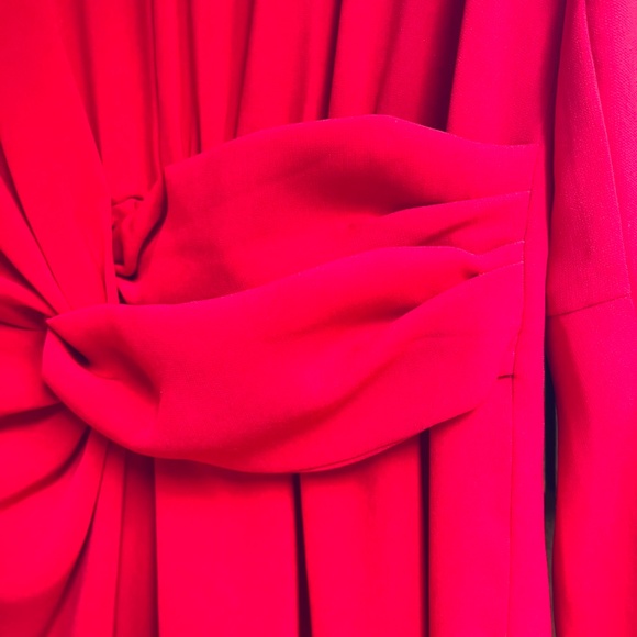 MaxMara ๐ฎ๐น Studio Mammola Draped Red Cady Designer Dress - Picture 7 of 15